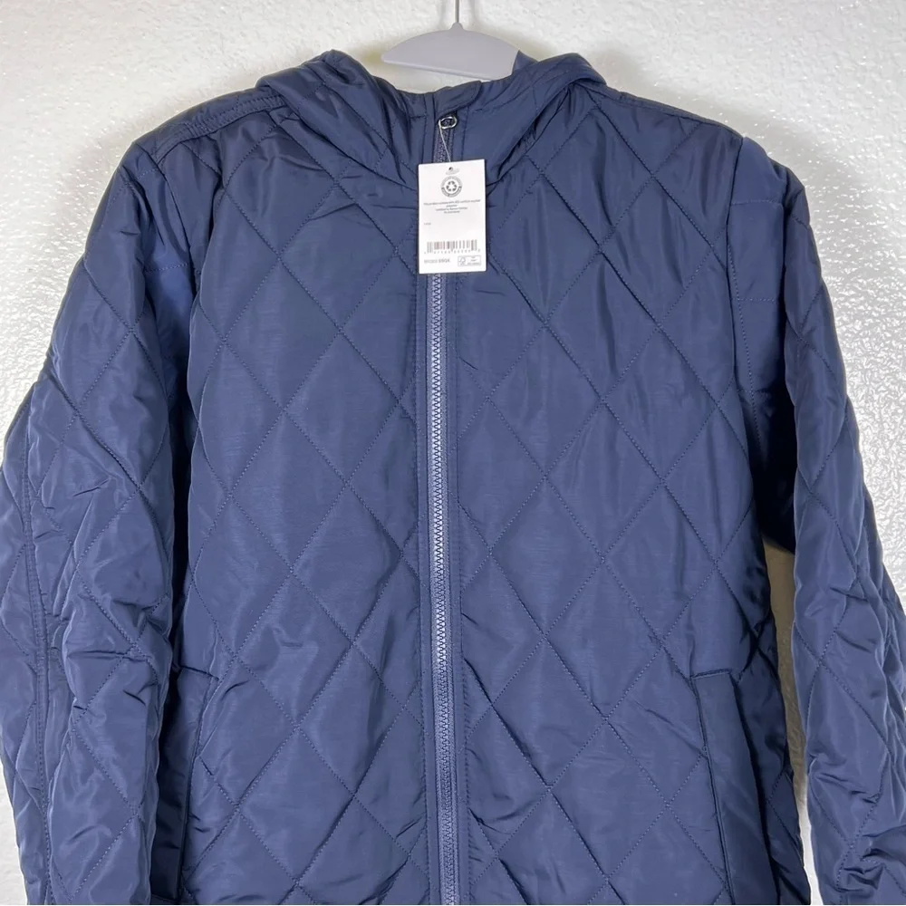 Amazon Essentials Kids Dark Blue Quilted Jacket L